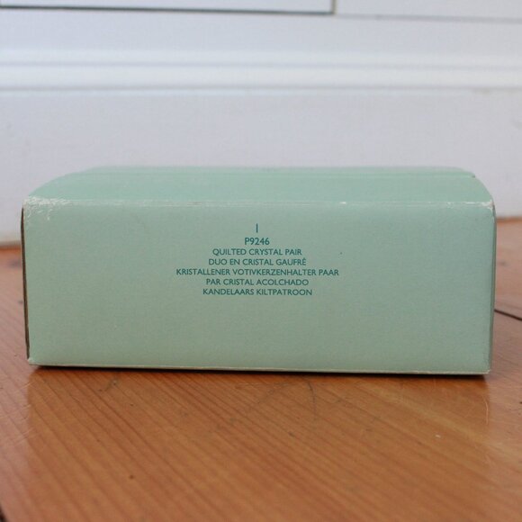 Pair of PartyLite "Quilted Crystal" Glass Candleholders - Picture 3 of 12